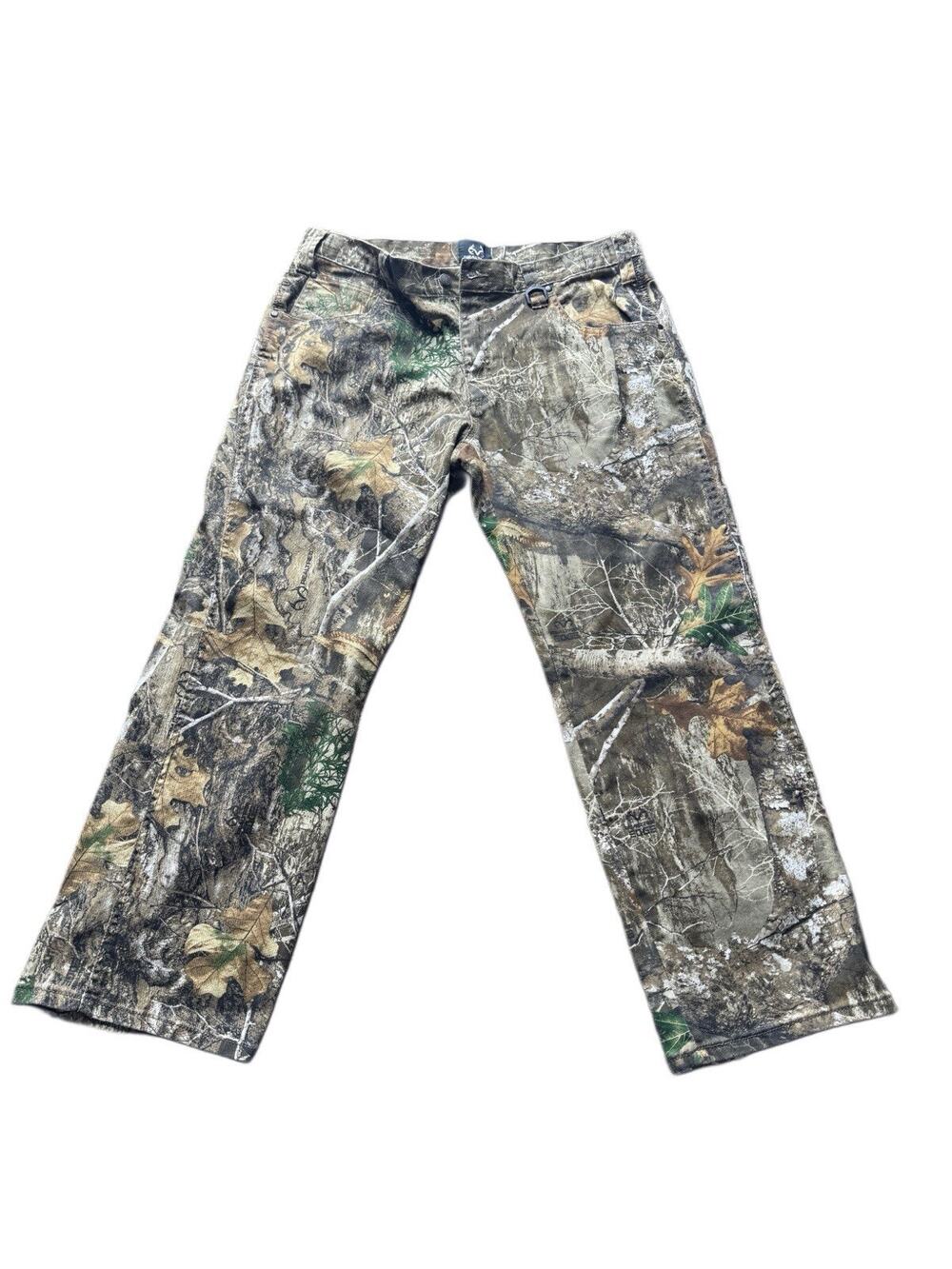 Realtree Camouflage Hunting Pants 36/30 Cotton Blend Multi-Color